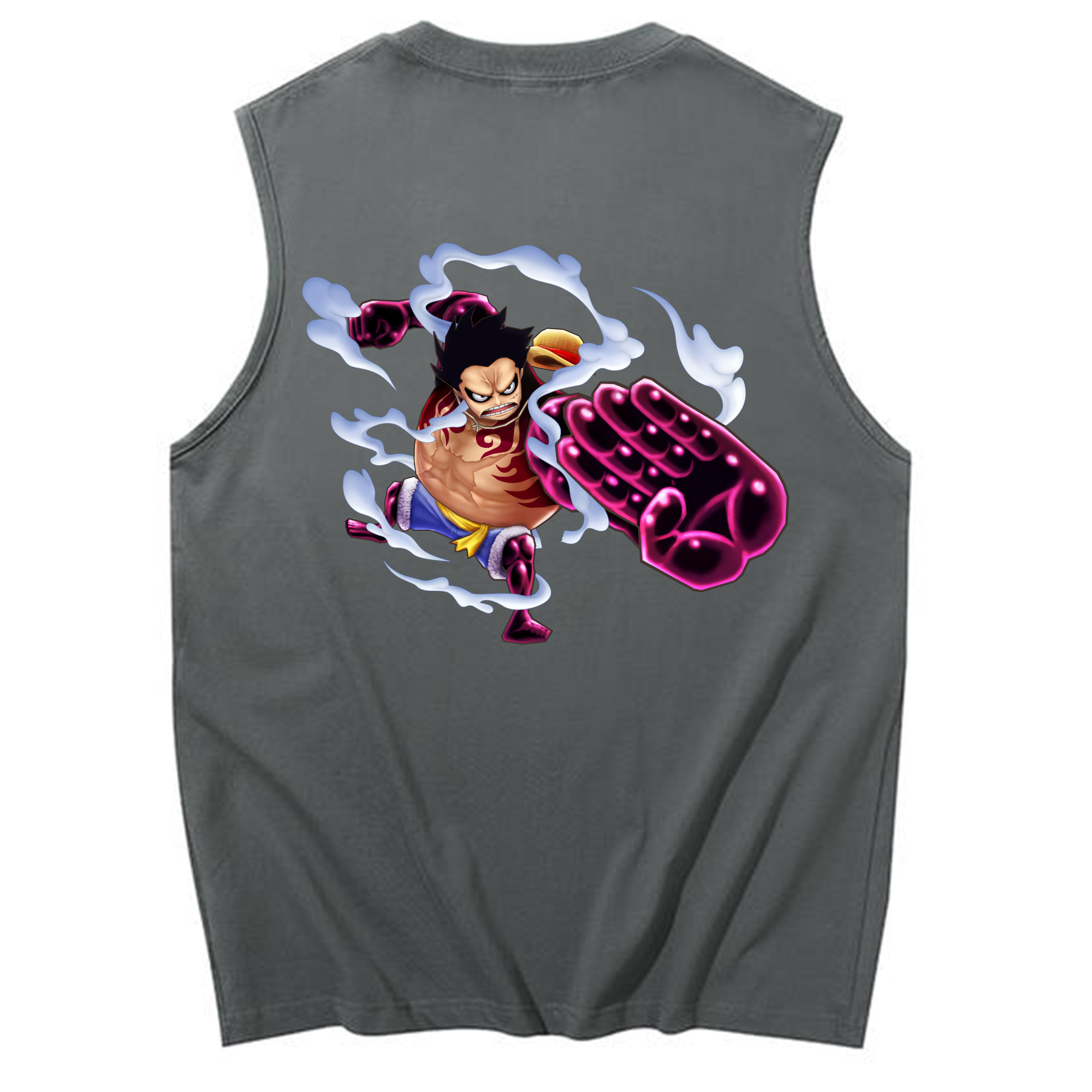 ワンピース モンキー・D・ルフィ ONE PIECE Monkey D. Luffy コットン100％タンクトップ（背面プリント）